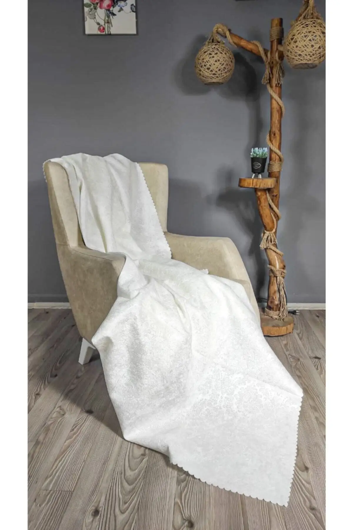 

Sponge non-slip seat cover (170 X215) velvet oas white Salon textile home & furniture