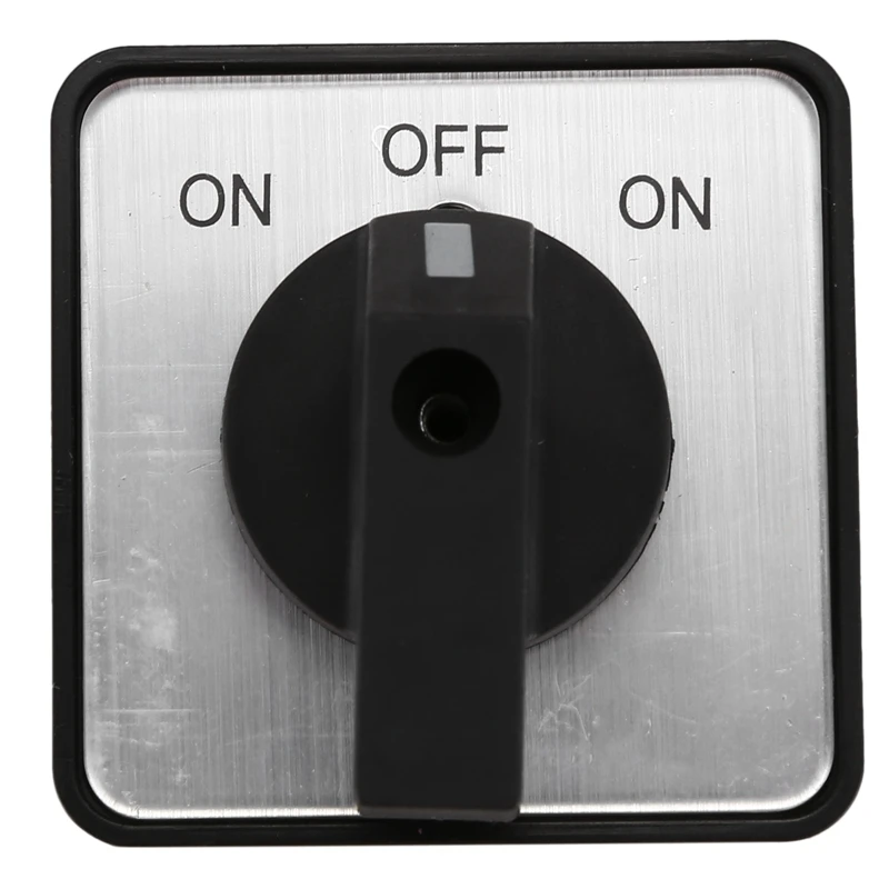 2X AC660V 25A 2-полюсный 3-позиционный мгновенный пластиковый поворотный переключатель синий + черный