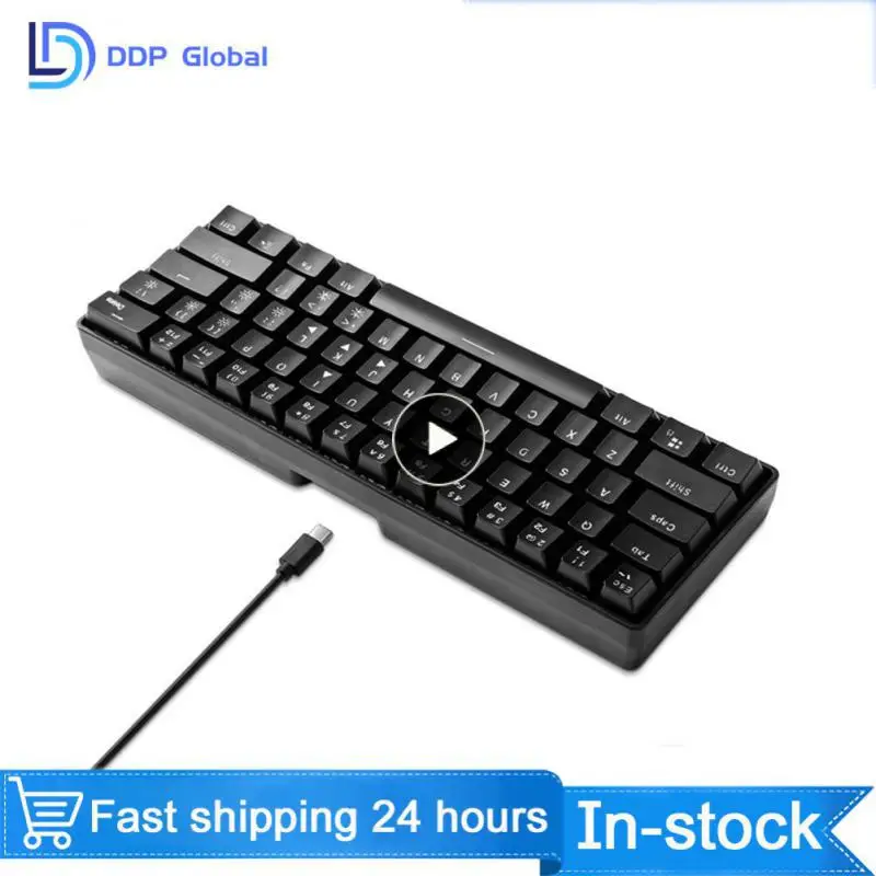 

Rgb Luminous Mechanical Touch Keyboard For Gamers Esports Gaming Keyboard Ergonomic 2.4g Wireless Wired Keyboard 61 Key