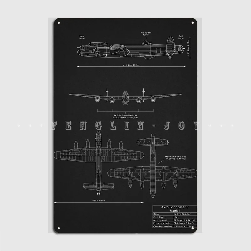 

Avro Lancaster металлический знак кинотеатр кухня Классическая пещера паб жестяные пластинки знак постер