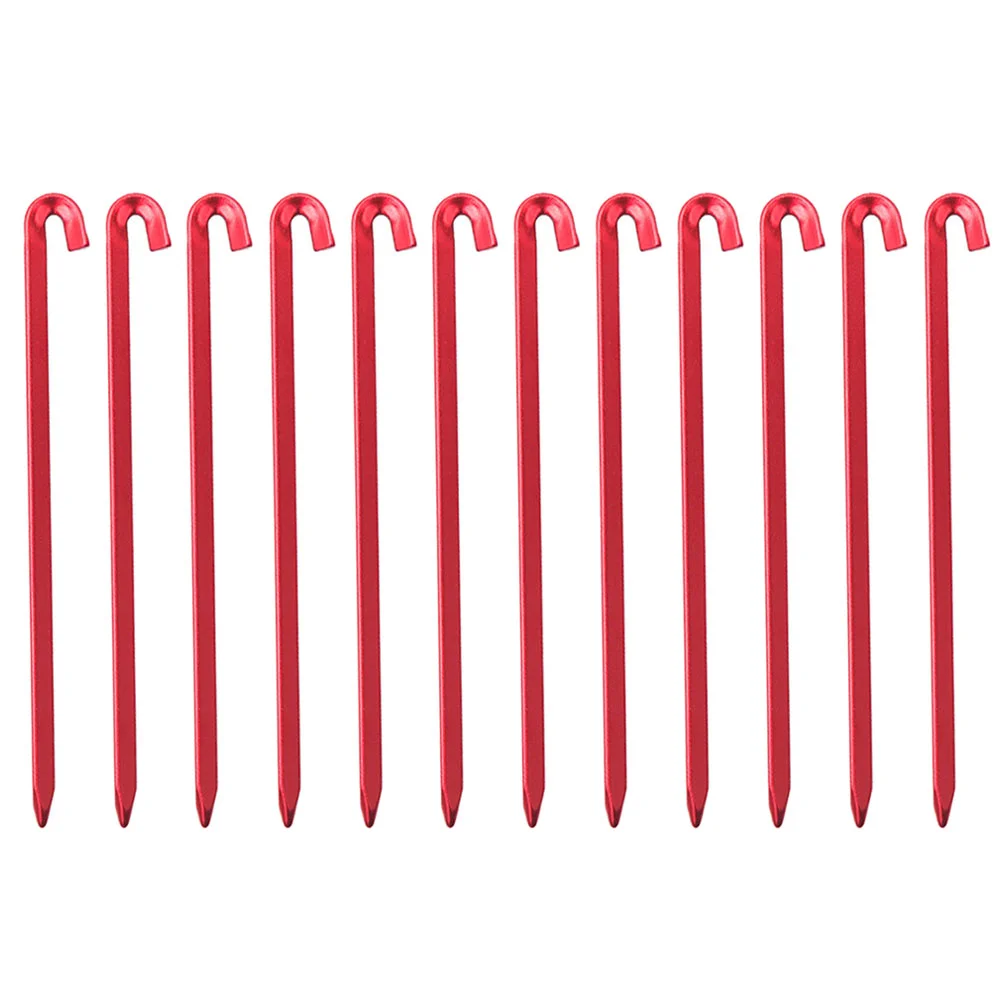 

12Pcs Fixing Hook Camping Stake Hiking Tent Nail Tent Stake for Picnic Outdoor Camping