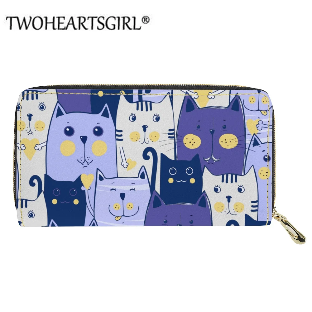 

Женский кошелек twoheart sgirl с мультяшным котом, стильный тонкий тоут для вечерние, вечерний клатч, сумочка для денег «сделай сам»