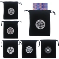 flannel velvet drawstring bag board game divination cards tarot storage pouch drop shipping