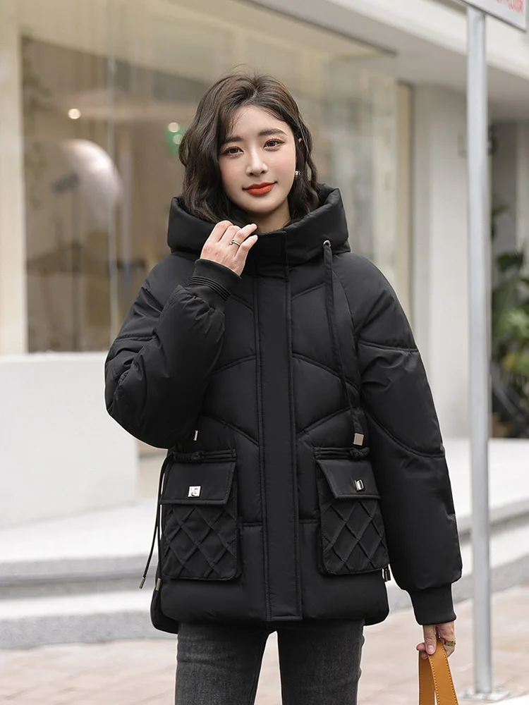 MEILLY DOLPHIN New Korean Winter Women Parkas Jackets Casual Thick Warm Hooded Short Coat Female Winter Outwear Jacket Parkas