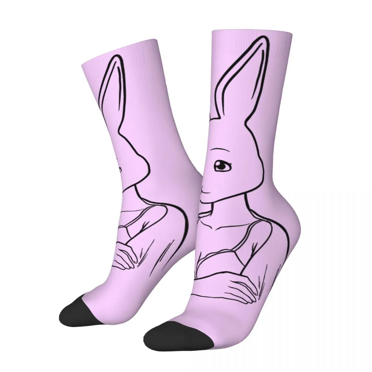 

Funny Happy Men's compression Socks Star Vintage Harajuku Beastars Animal Anime Hip Hop Novelty Seamless Crew Crazy Sock