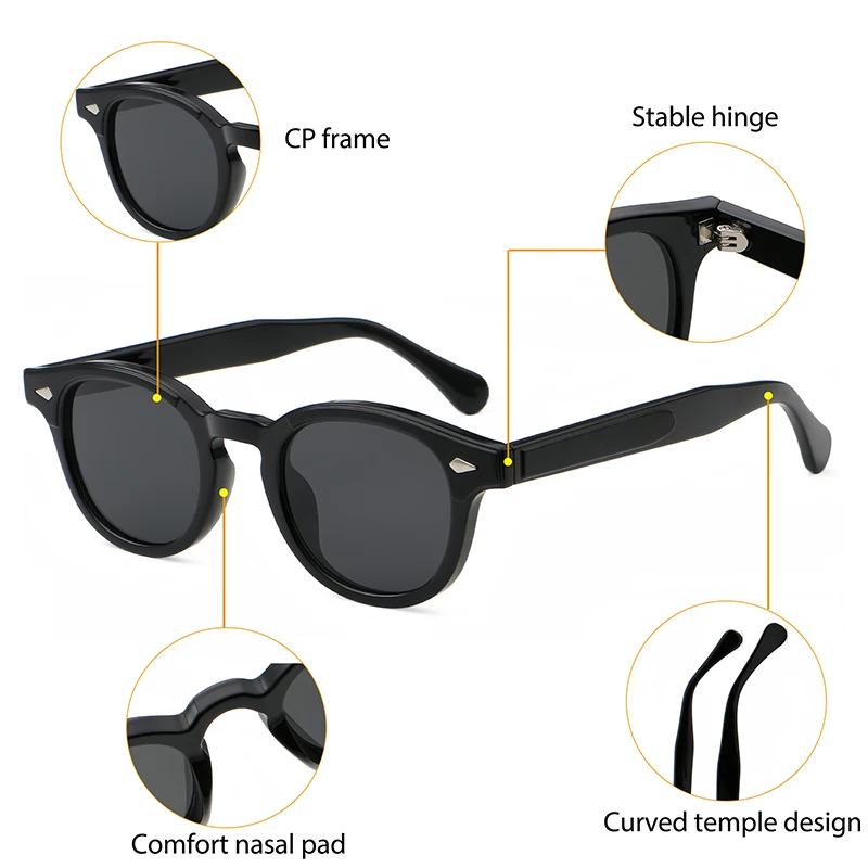 CATERSIDE Ретро модные круглые солнцезащитные очки мужские брендовые по