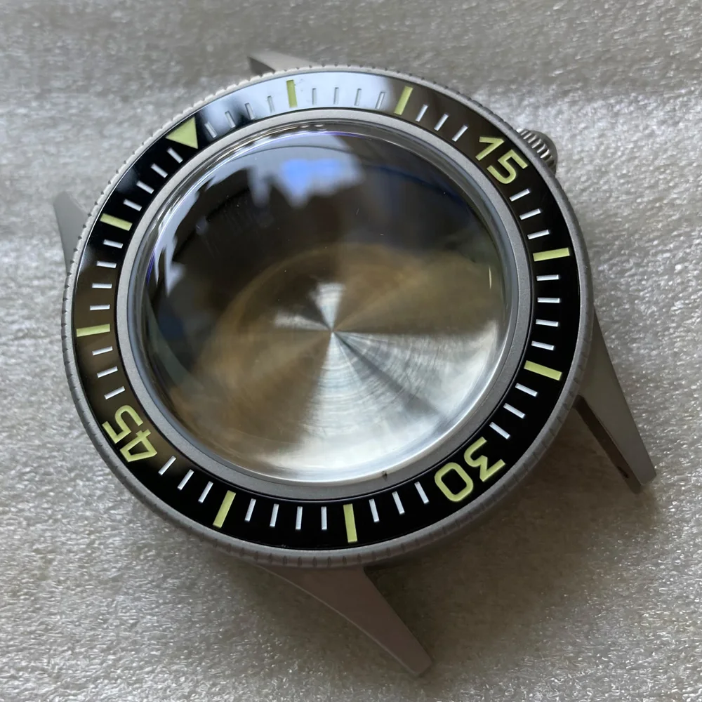 Seiko Modify Parts Solid 40mm Stainless Steel Blasting Sand Retro Watch Case K9 Bubble Glass Fit NH35/36 Movement 20Bar Luminous