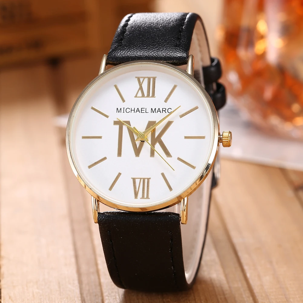 Luxury Brand TVK Women's Watches Fashion Leather Water Resistant Roman Digital Watch Ladies Casual Sport Quartz WristWatch Gift