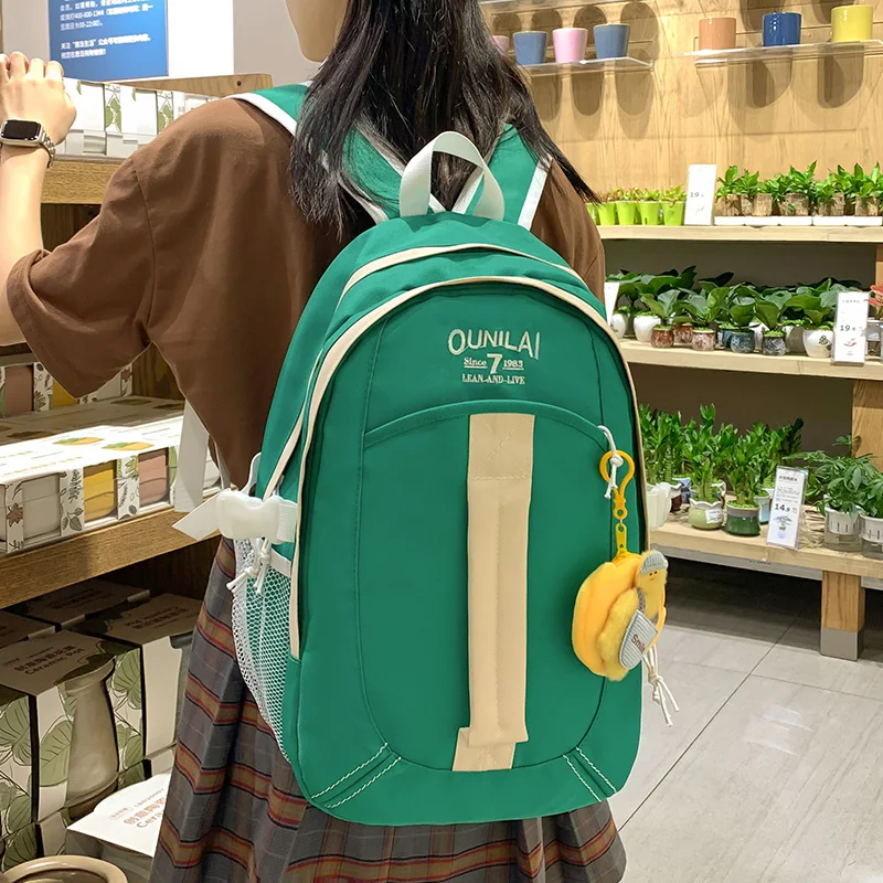 

Модный женский рюкзак контрастных цветов, качественный водонепроницаемый рюкзак, студенческий школьный рюкзак в Корейском стиле колледжа