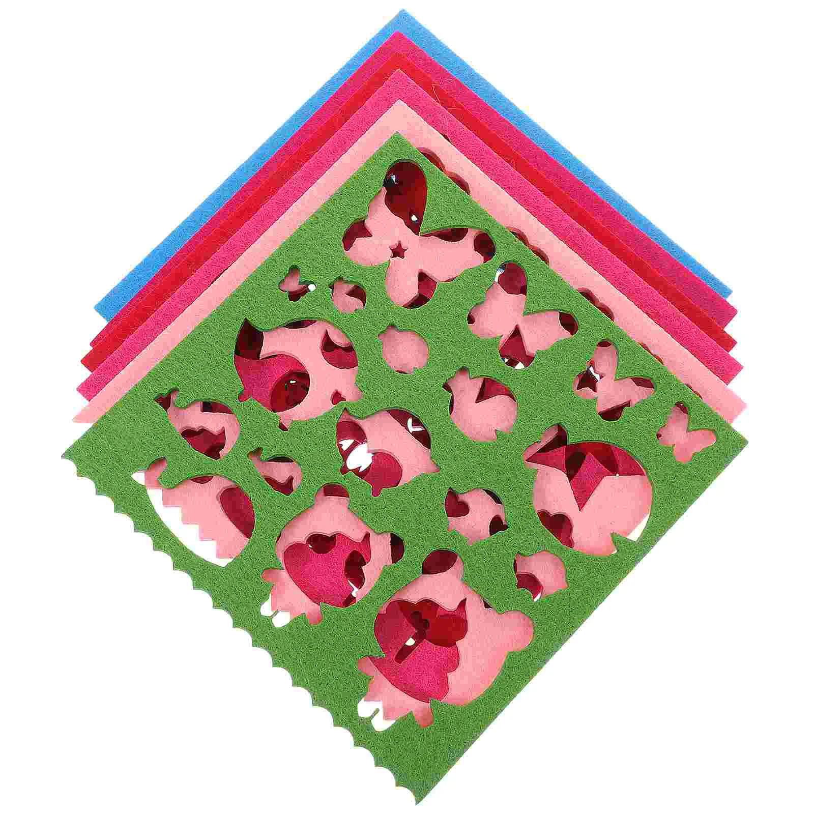 

6 Pcs Woolen Felting Molds Para Artesanales Needle Felting Stencil Needle Felting Flower Stencils Embroidery Kits