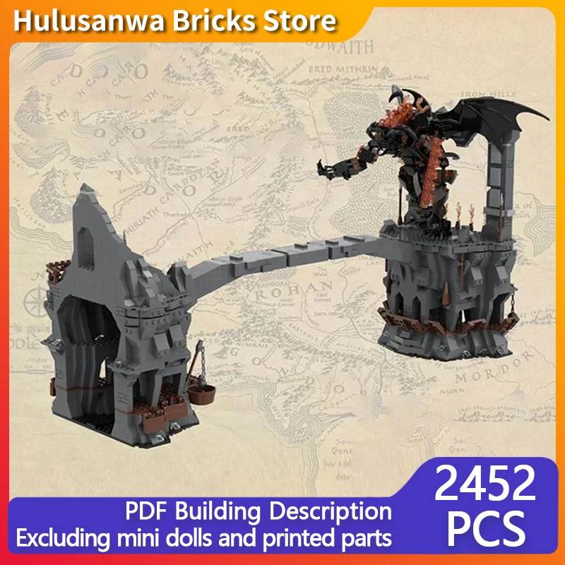 Популярная кольцевая модель фильма MOC строительные кирпичи мост обороны демона