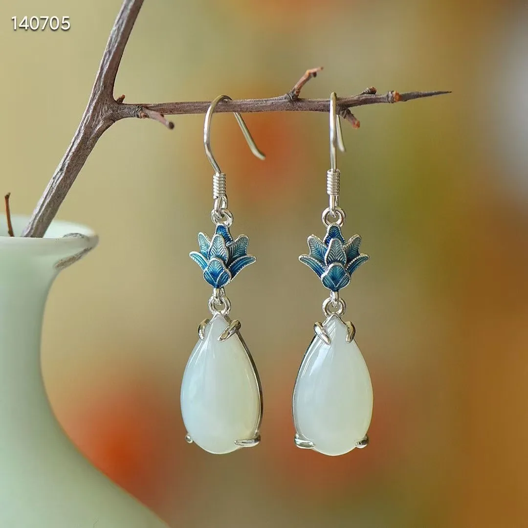 Натуральные 100% настоящие серьги из стерлингового серебра 925 пробы мозаика белый