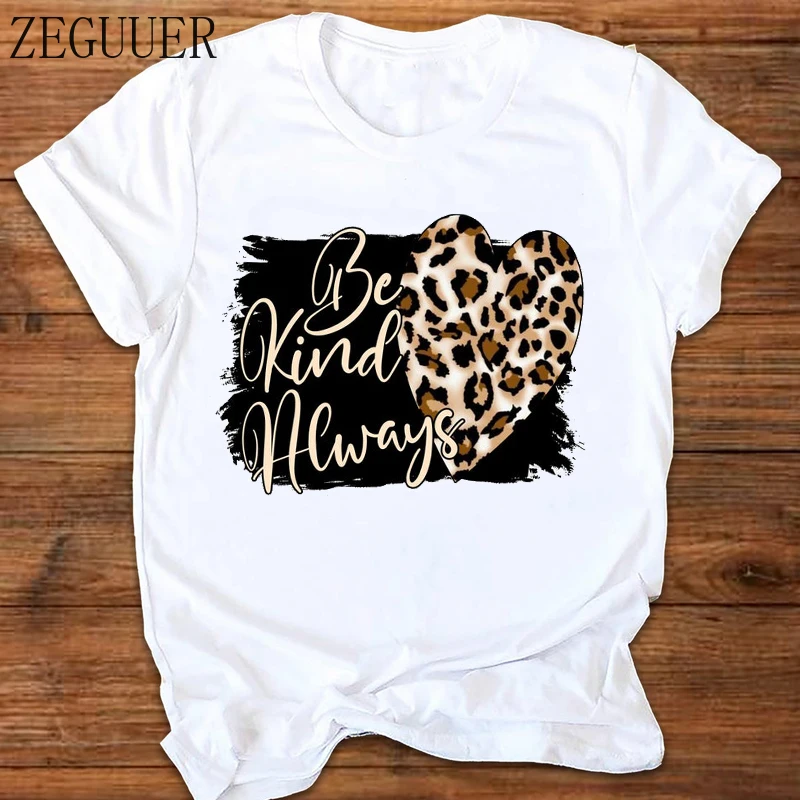 

Women Graphic Leopard Love Fashion Short Sleeve 90s Ladies Printing Print Clothes Lady Tees Tops Female T Shirt Womens T-Shirt
