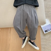 spring autumn boys fashion solid color all match suit trousers kids casual loose casual pants