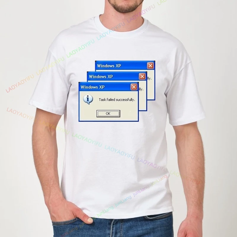 Уличная одежда с изображением ошибок Windows Xp мужская мужские рубашки забавные