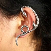 1pc vintage punk twining snake shape earring women girls hip hop ear stud gold silver clip earring trendy dangle earring jewelry