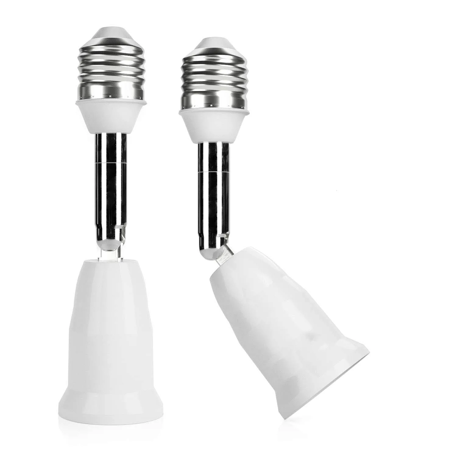 Цоколь лампы E26 E27, 180 градусов, гибкий Регулируемый удлинитель, гибкая керамическая лампа среднего размера, переходник-конвертер