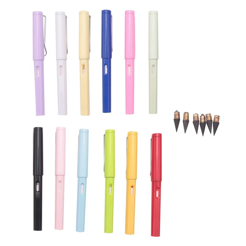 

12Pcs Inkless Pencils, Eternal Pencil, Inkless Pencils Eternal Technology,No Ink Pen, With Replaceable Graphite Pen