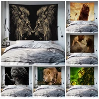 lion pattern diy wall tapestry art science fiction room home decor cheap hippie wall hanging