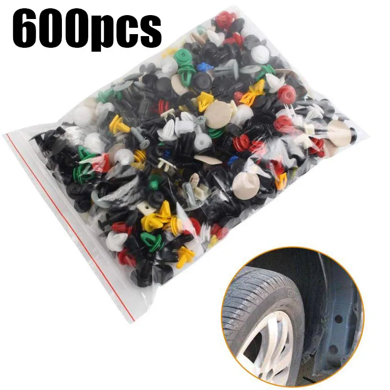 

100/600 Шт. Смешанные Пластиковые Автомобильные Клипсы-крепления, Случайные Клипсы Для Бампера, Нейлоновые Клипсы Для Дверей