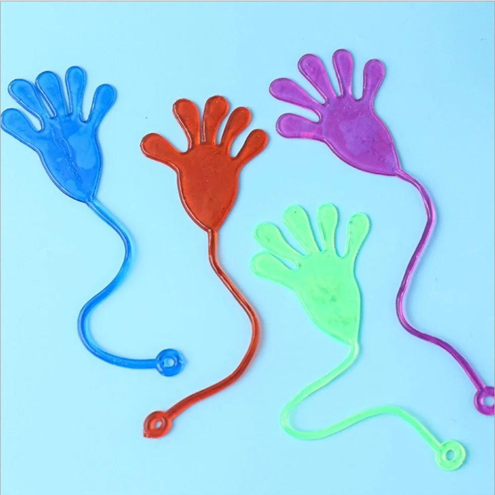 

1/5/10 PC Elastically Stretchable Sticky Palm Climbing Tricky Hands Toys Elastic Sticky Slap Hands Palm Toys Party Favors Random