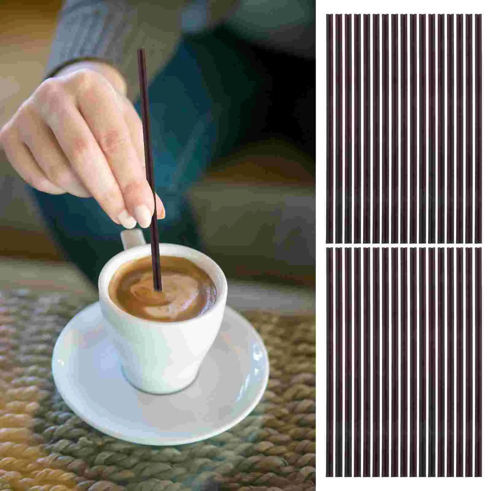 

Coffee Stirrer Multi-function Straws Long Plastic Practical Home Drinking Household Mixing Disposable Double-hole Espresso