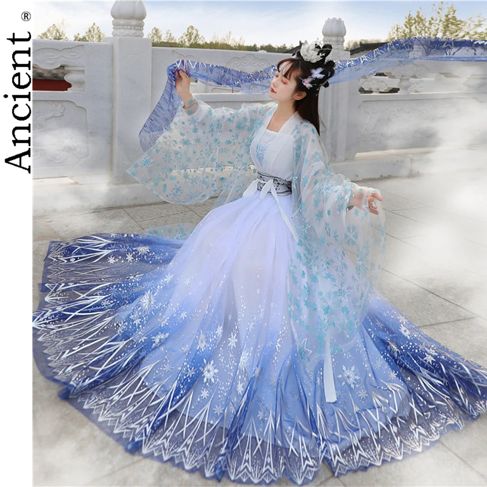 Традиционная Династия Тан ханьфу в китайском стиле Косплей сказочное платье