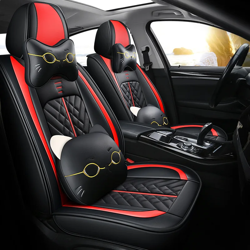 

Front+Rear Leather Car seat covers For fiat 500 punto tipo freemont bravo panda car accessories