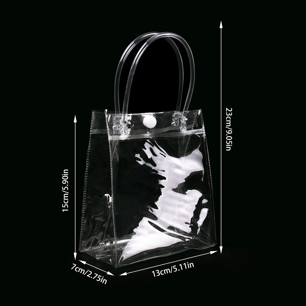 10 шт. прозрачный пластиковый подарочный пакет с ручкой праздничный многоразовая