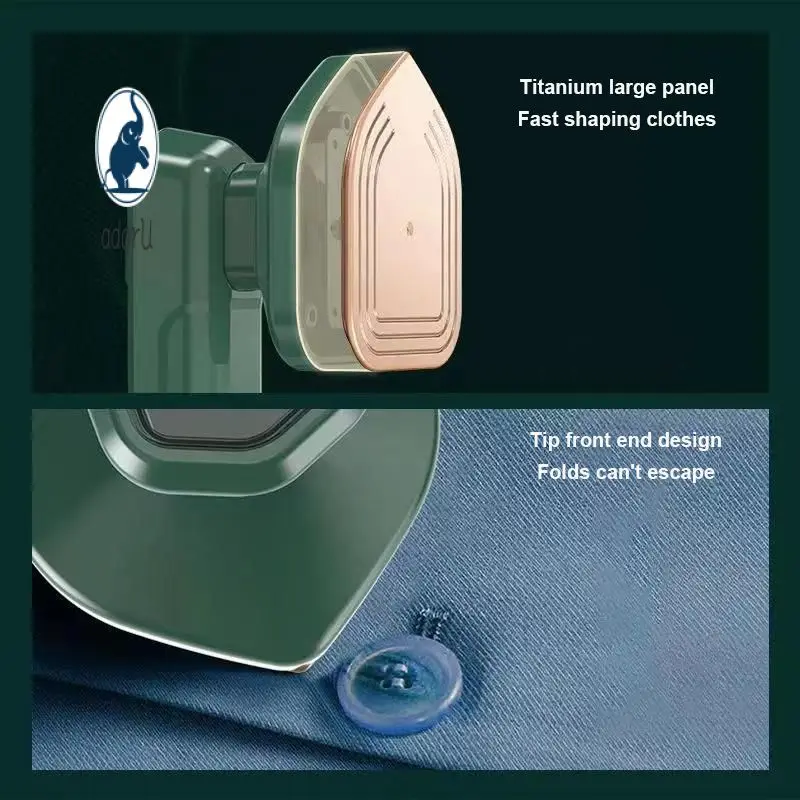 

Pointed Front End Design 400g Home Steam Cleaner Handheld 2 In 1 Portable Garment Steamer Household Accessories Fast Setting 33w