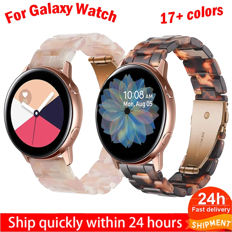 

Strap for samsung galaxy watch 3 46mm active 2 40 44mm 20mm 22mm Resin Watch strap Gear S3 band replacement for huawei gt2 watch