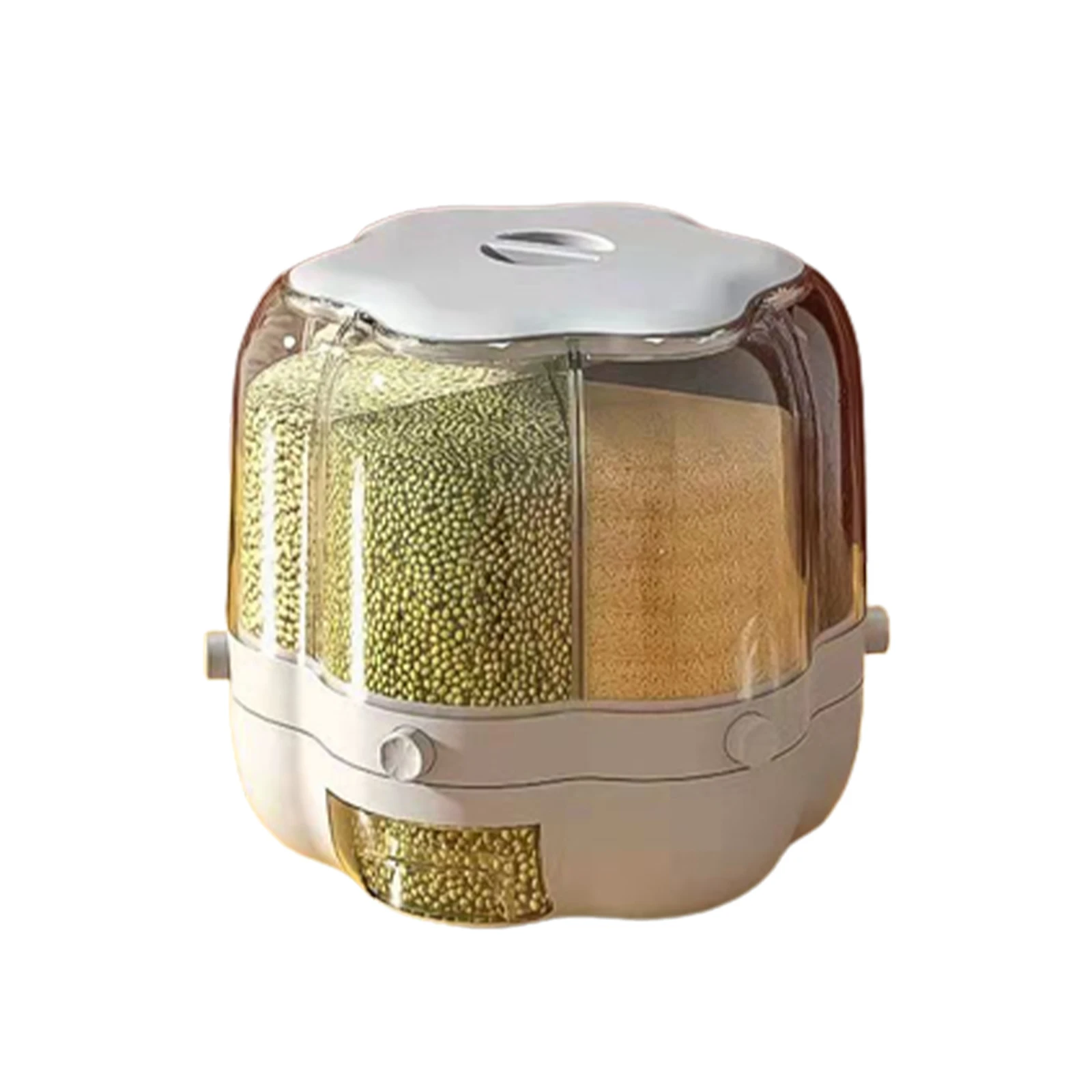 

Food Storage Container Rotatable Rice Barrels Sealed Food Storage Containers Kitchen Items Gadgets Storage Containers