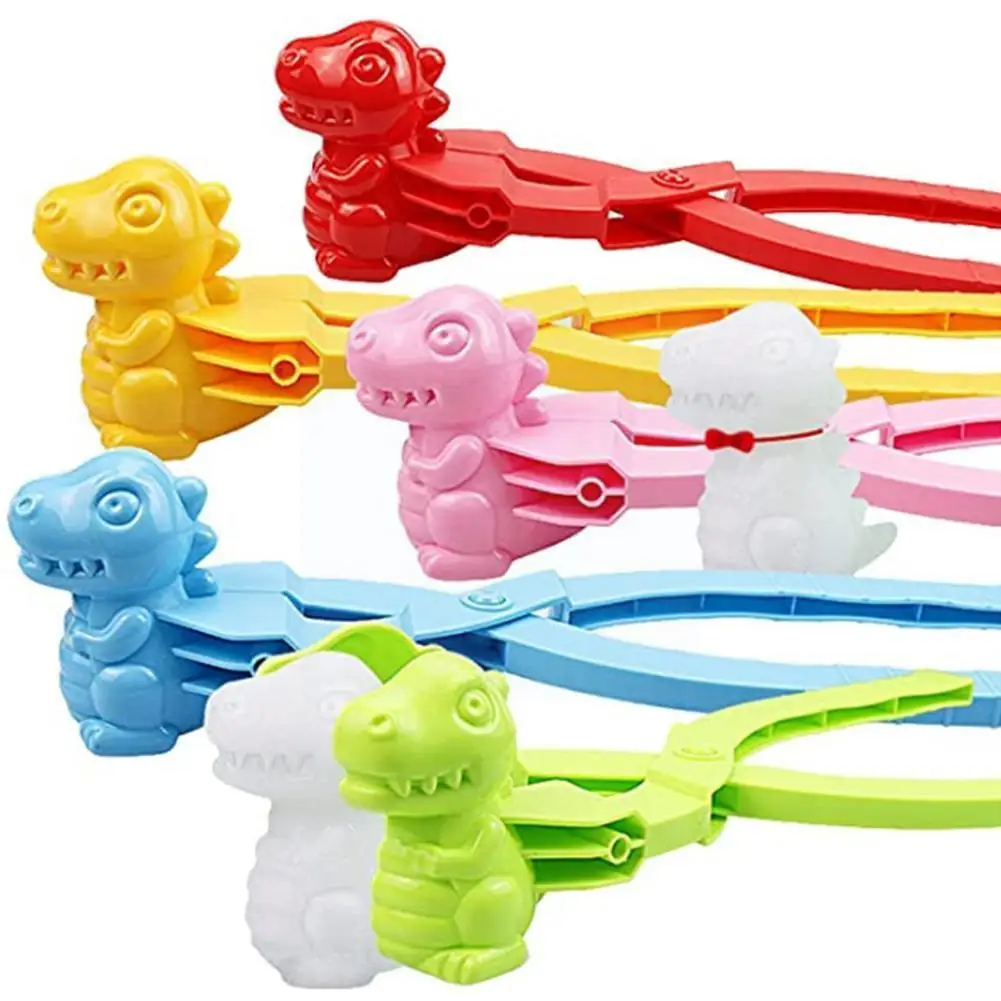 

Dinosaur Shaped Snowball Maker Clip Children Outdoor Plastic Winter Sand Mold Tool For Snowball Fight Outdoor Sports Toy Z9q1