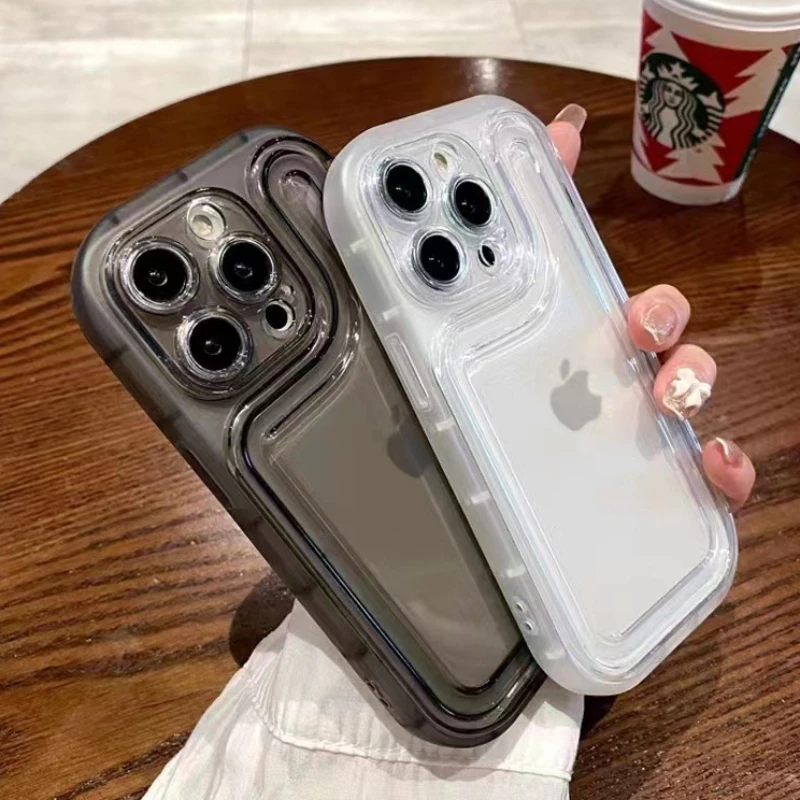 

Thickened Airbag for Apple 14promax Case All-inclusive Silicone Transparent Anti-drop Simple for IPhone 14 13 12 ProMax Cases