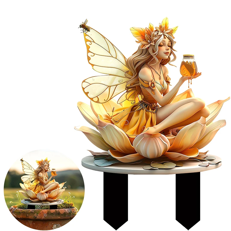 Сказочная оранжевая лента в богемном стиле Крылатая сказочная медовая акриловая