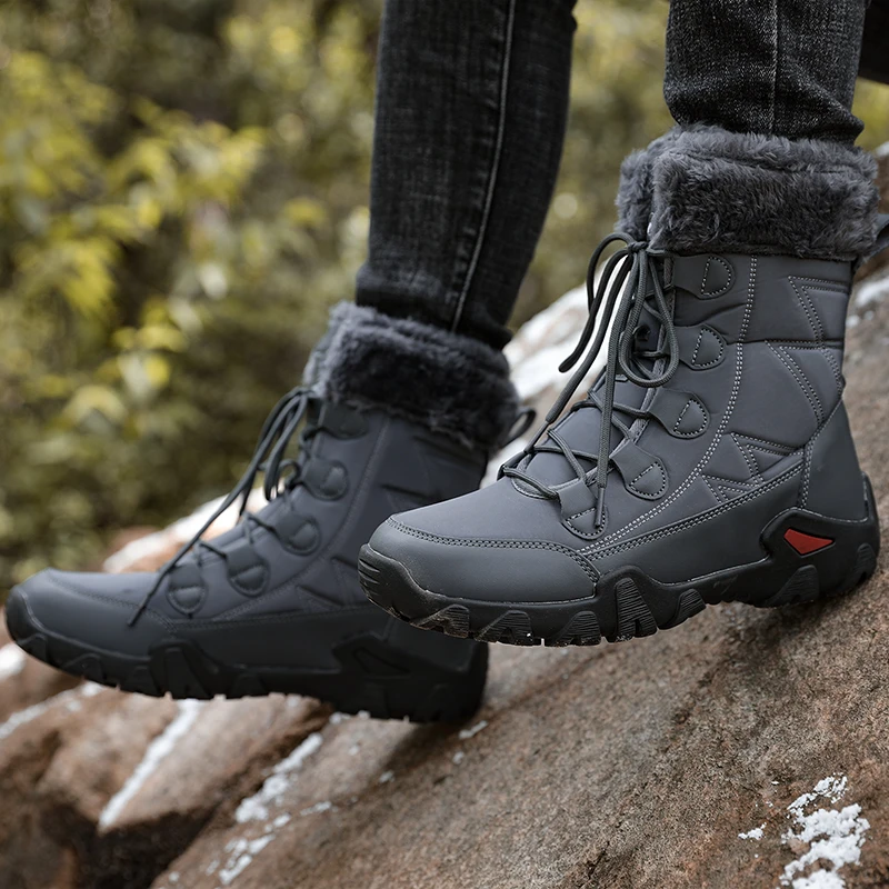 GR-1188 WATERPROOF SNOW WALKING SHOES MEN'S HUNTING BOOTS TACTICAL SHOES DESERT COMBAT ANKLE LEATHER MOUNTAINEERING SHOES