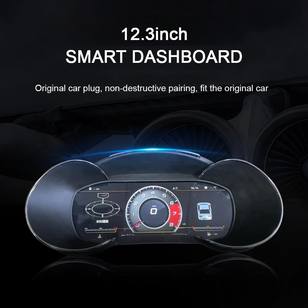 Улучшенный QLED-экран в кабине 12 3 дюйма для Audi A3 2014-2020 ЖК-дисплей цифровой