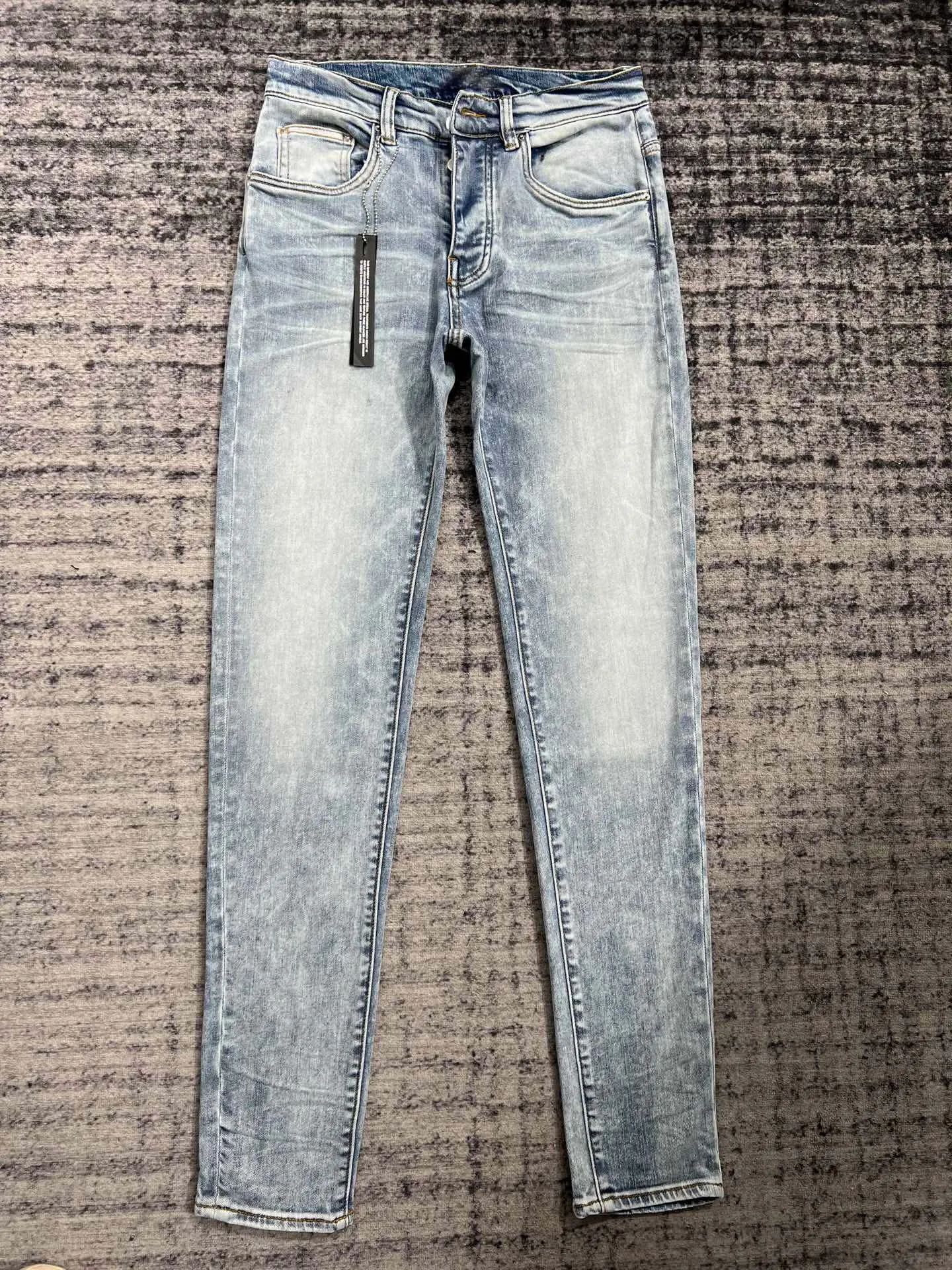men stretchy skinny lt blue jeans