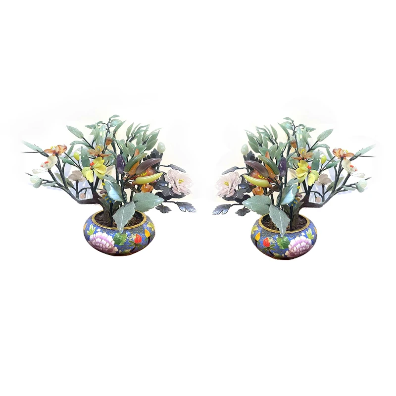 

Colorful jade pepper bonsai flourishes desk jade ornaments crafts