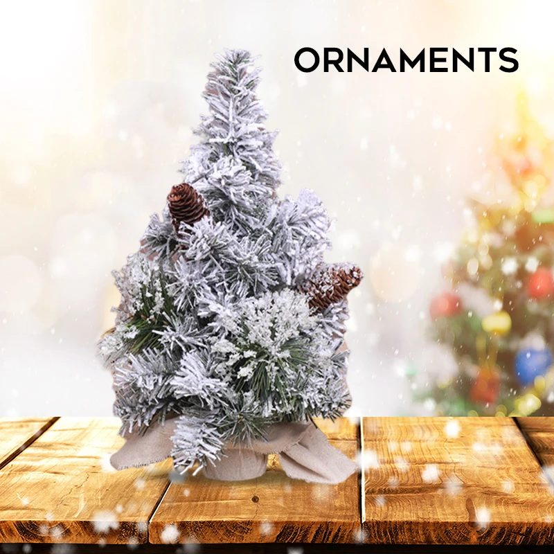 

Cedars Trees Desktop Ornaments 30cm Falling Snow Snowflake Simulation Pine Mini Cedars Trees Desktop Ornaments Christmas Supplie