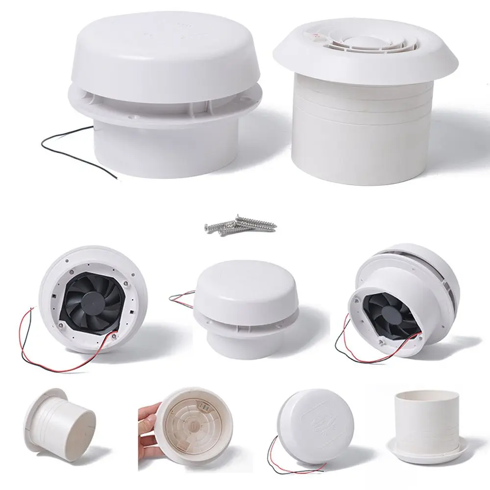 

Accessorie Car Exhaust Fan Silent Vent Air Round RV Roof Ventilation Cap Motorhome Mushroom Head Shape