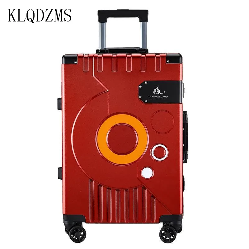 KLQDZMS Net Red Popular Luggage Universal Wheel Boarding Case Fashion Multi-functional Wheeled Travel Suitcase