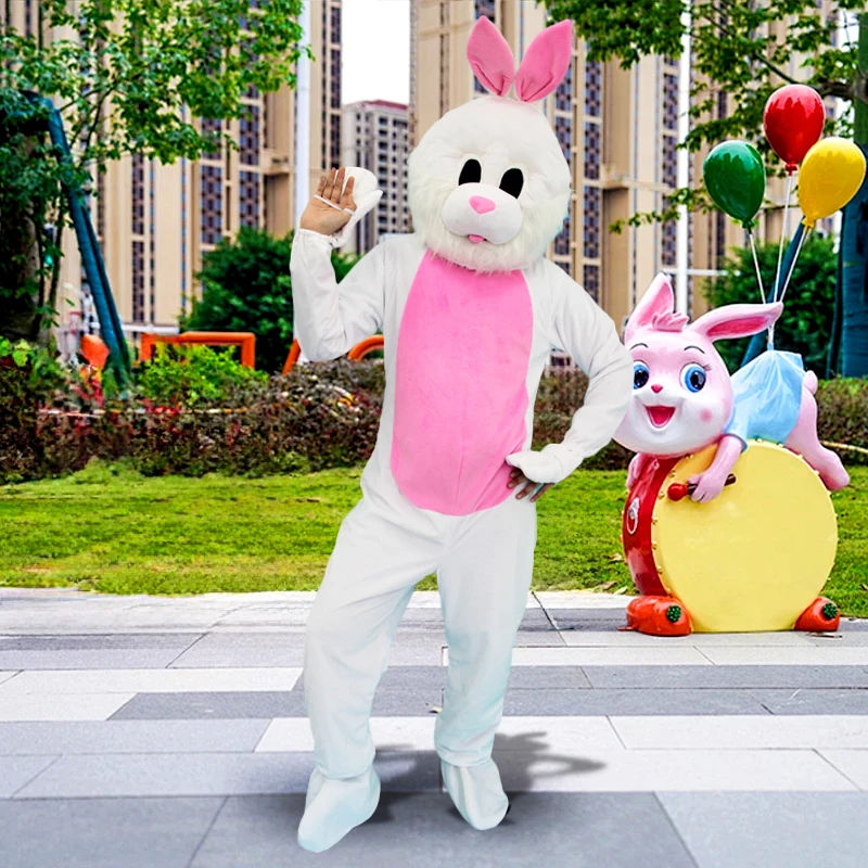 Косплей Пасхальный кролик мультфильм костюм талисмана реклама церемония день