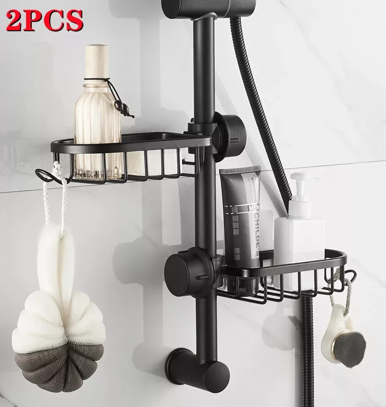 

2PC Bathroom Shower Shelves Aluminum Shower Storage Basket Shelf For Shampoo Shower Organizer Bathroom Accessories etagere douch