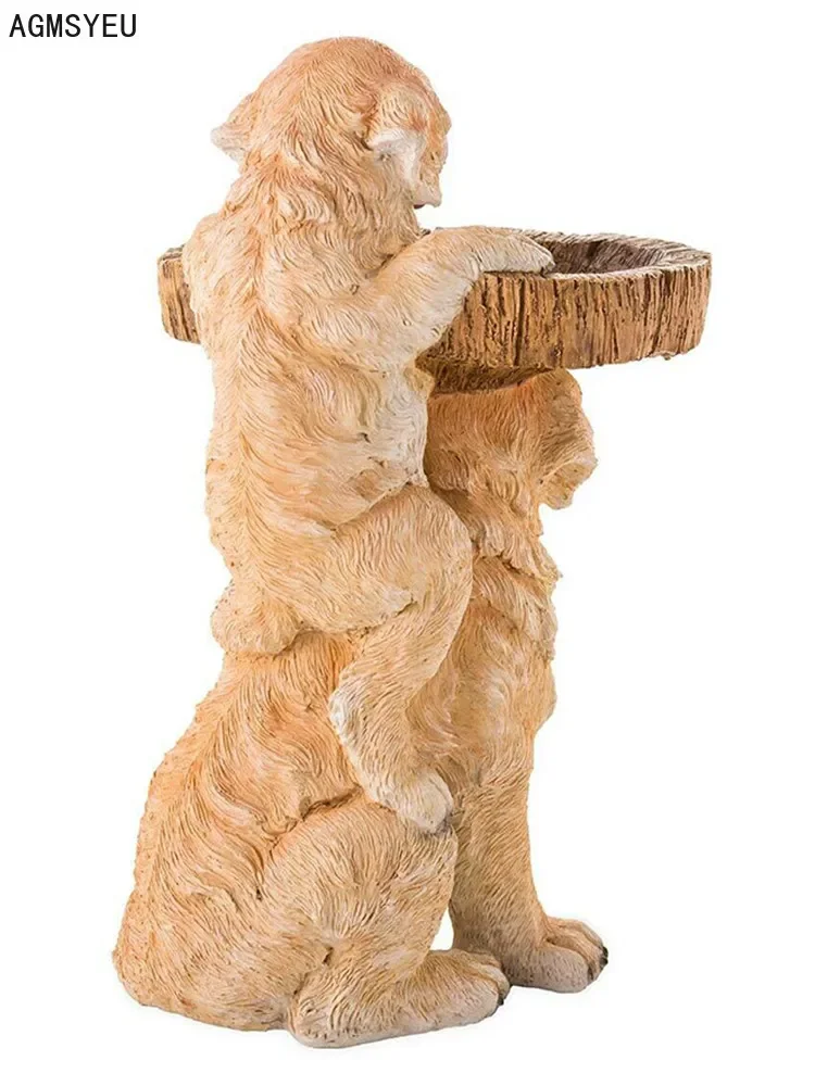 Креативная модель щенка AGMSYEU украшение для двора ремесла из смолы поилка