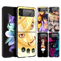 naruto phone cover for samsung galaxy z flip case black for samsung z flip 3 5g hard pc luxury foldable shockproof shell coque