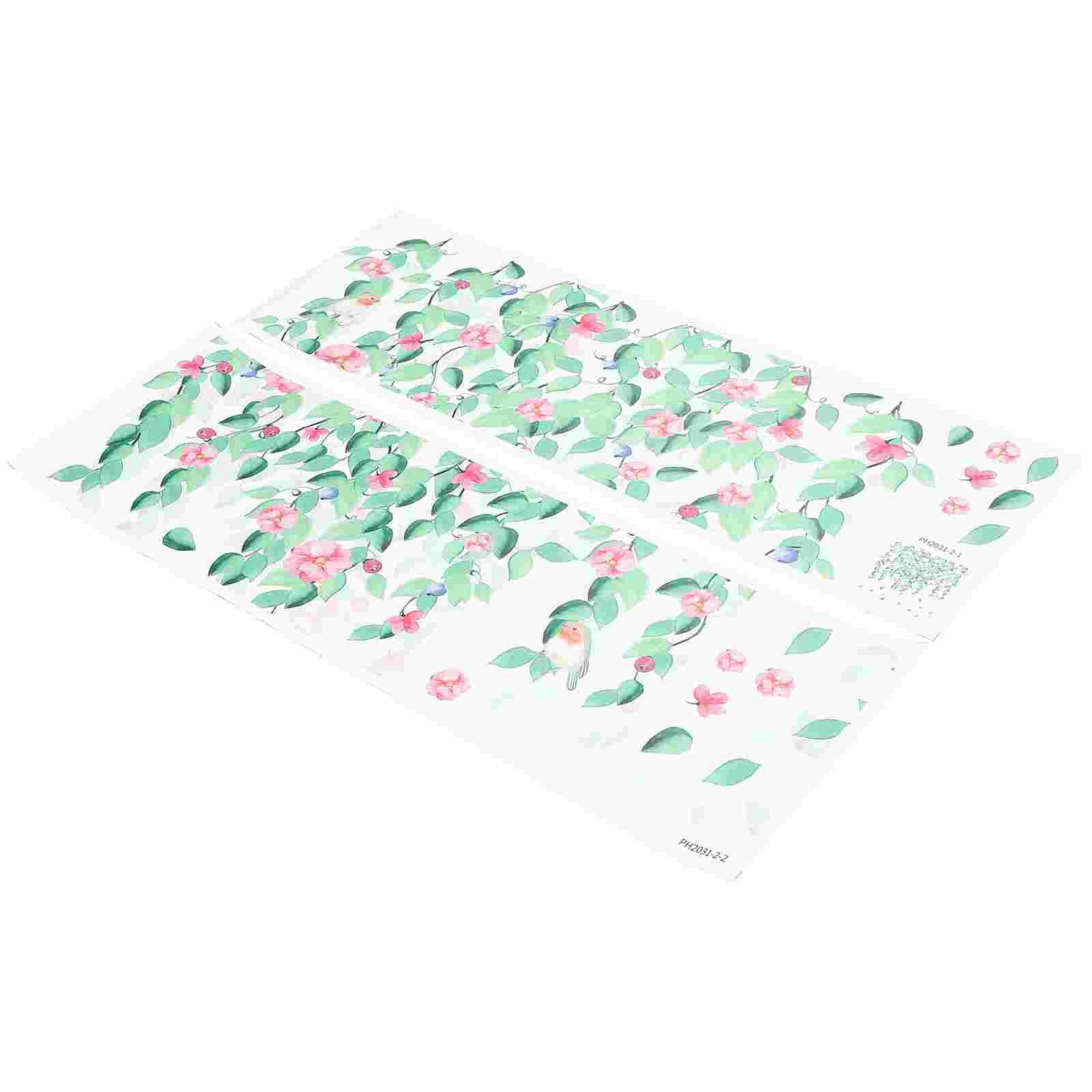 

Wall Decals Stickers Leaves Decal Wallpaper Room Decor Sticker Girls Teen Leaf Mural Window Floral Background Flower Poster