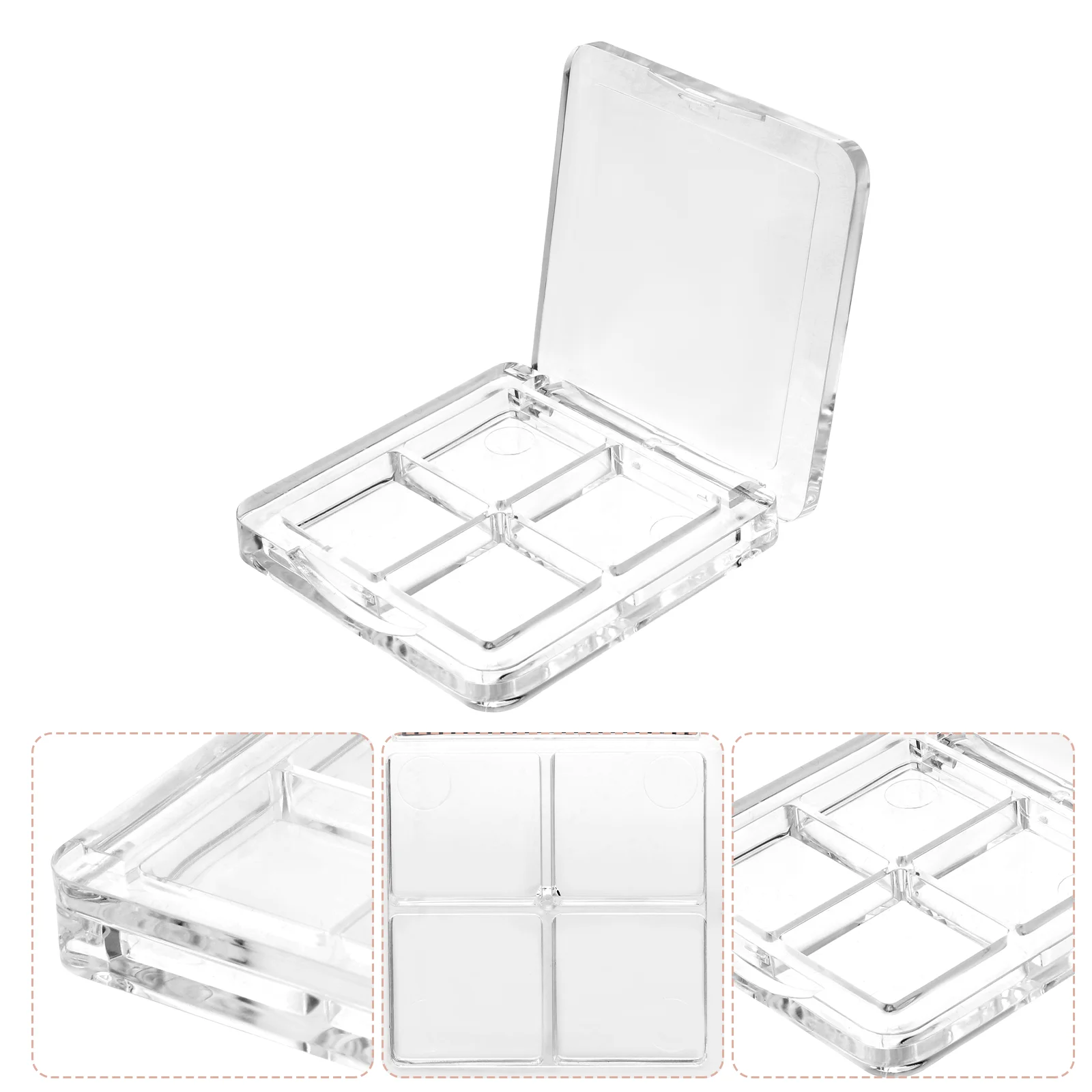 

Empty Eyeshadowmakeup Container Case Shadow Eye Lipstick Storage Box Pallet Refillable Organizer Dish Clear Highlighters Diy