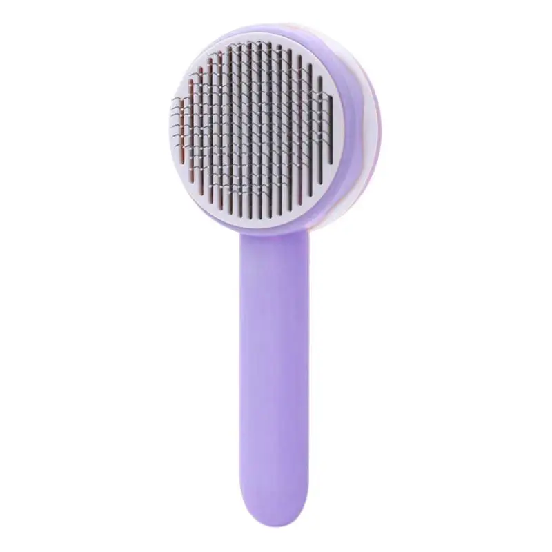 

Cat Brush Cat Accessories For Indoor Cats With Release Button Cat Deshedding Brush Grooming Brush For Long Or Short Haired Cats