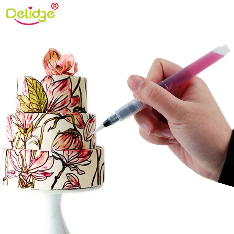 

3Pcs Cake Painting Brush Edible Pigment Pen Coloring Water Pen DIY Cake Decorating Tool Kitchen Baking Accessories